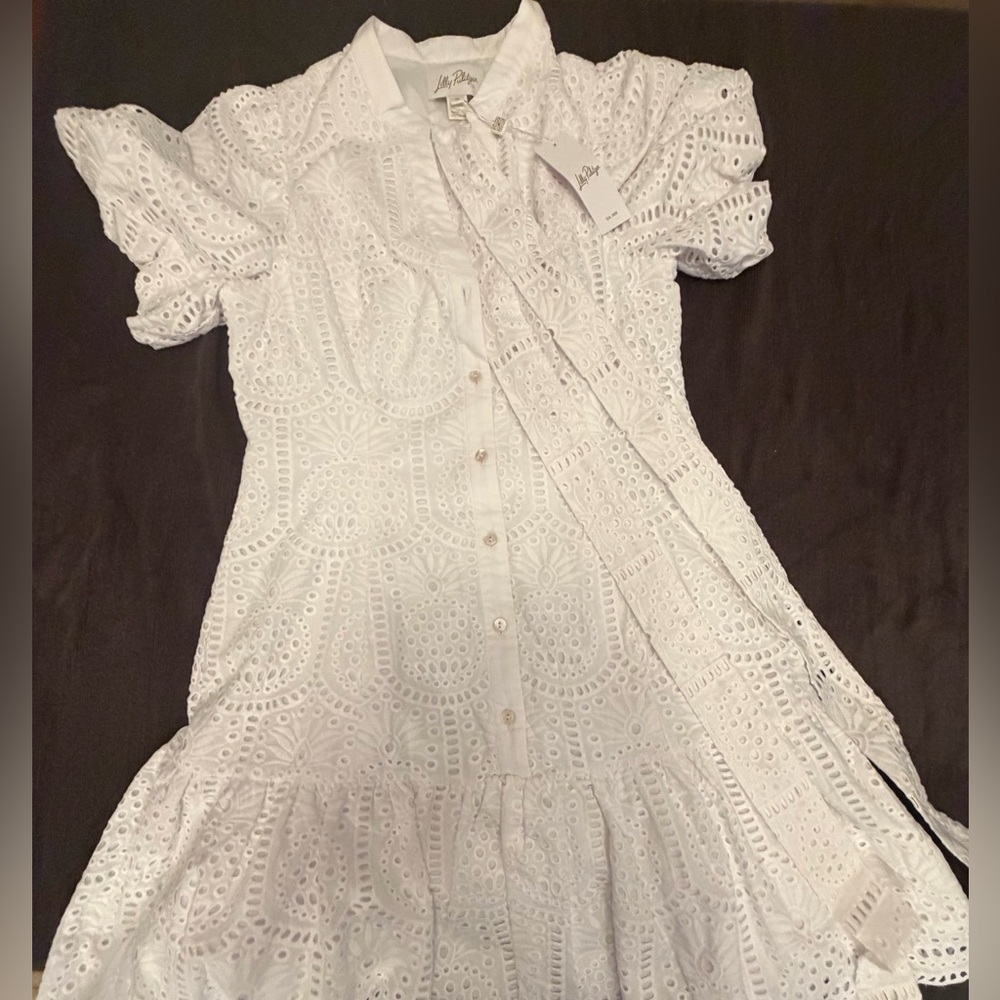 Lilly Pulitzer White Eyelet Mini Dress - Picture 6 of 11